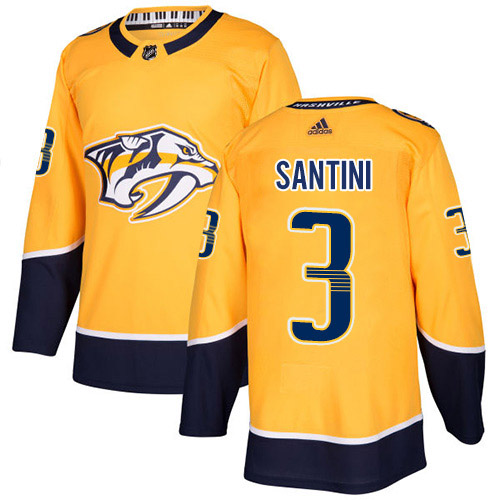 Adidas Nashville Predators 3 Steven Santini Yellow Home Authentic Stitched Youth NHL Jersey